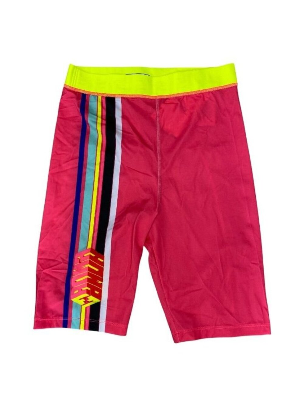 Fendi Prints on Biker Shorts Sports Nylon Polyurethane Pink 42 Comfortable